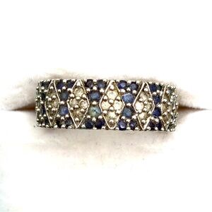 Swarovski Silver and Blue Crystal Ring